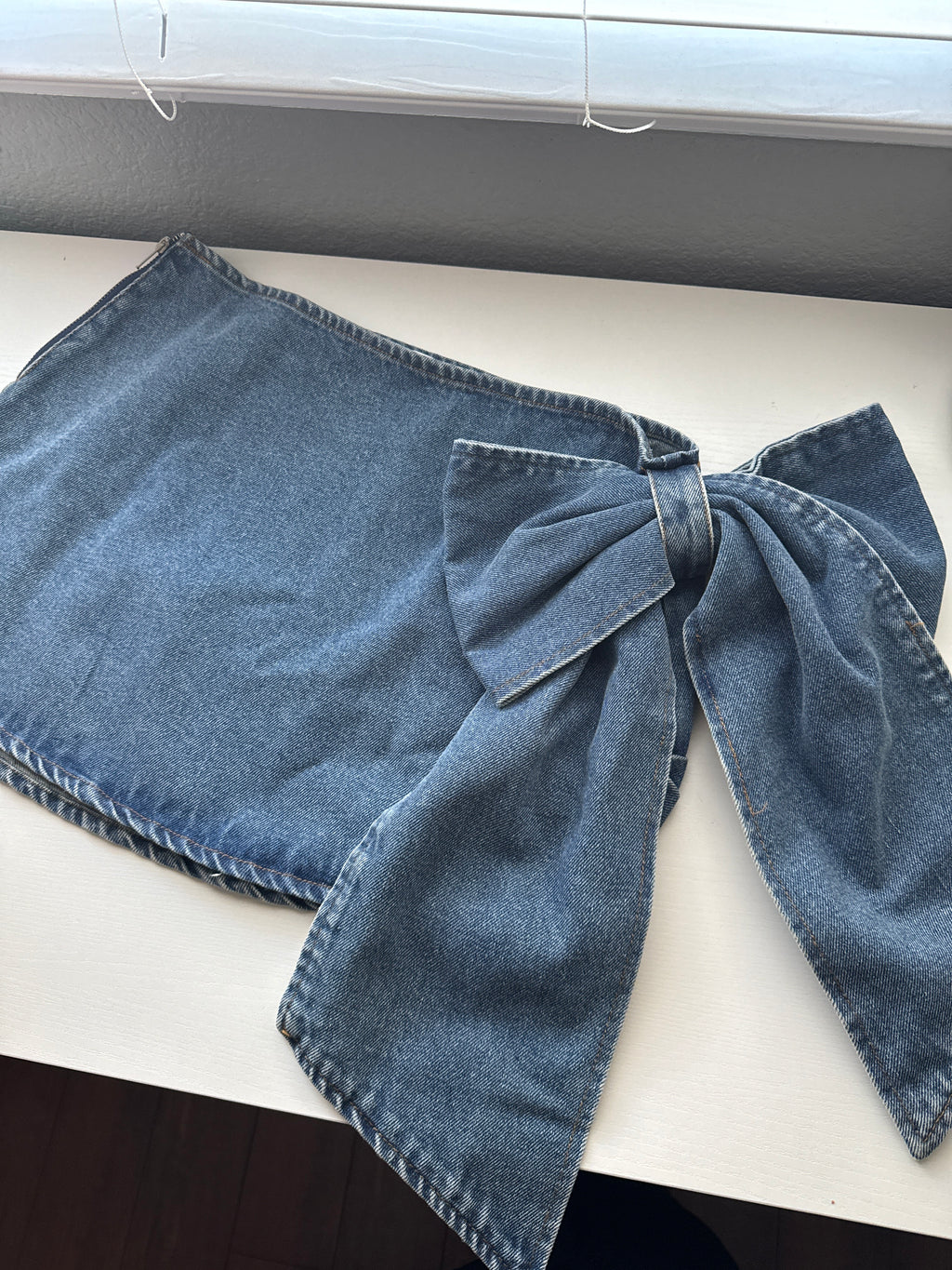 Denim Bow Skirt