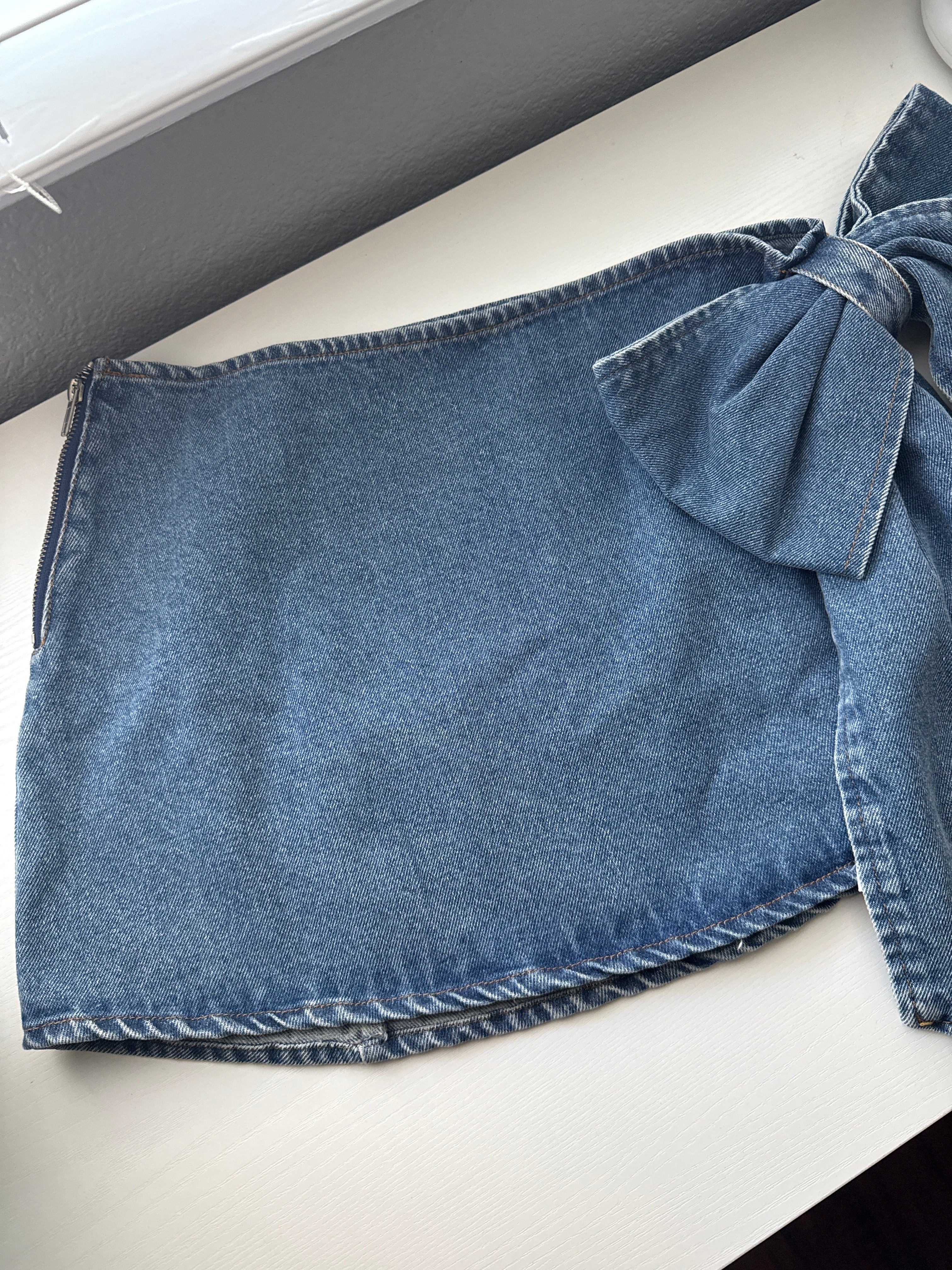 Denim Bow Skirt