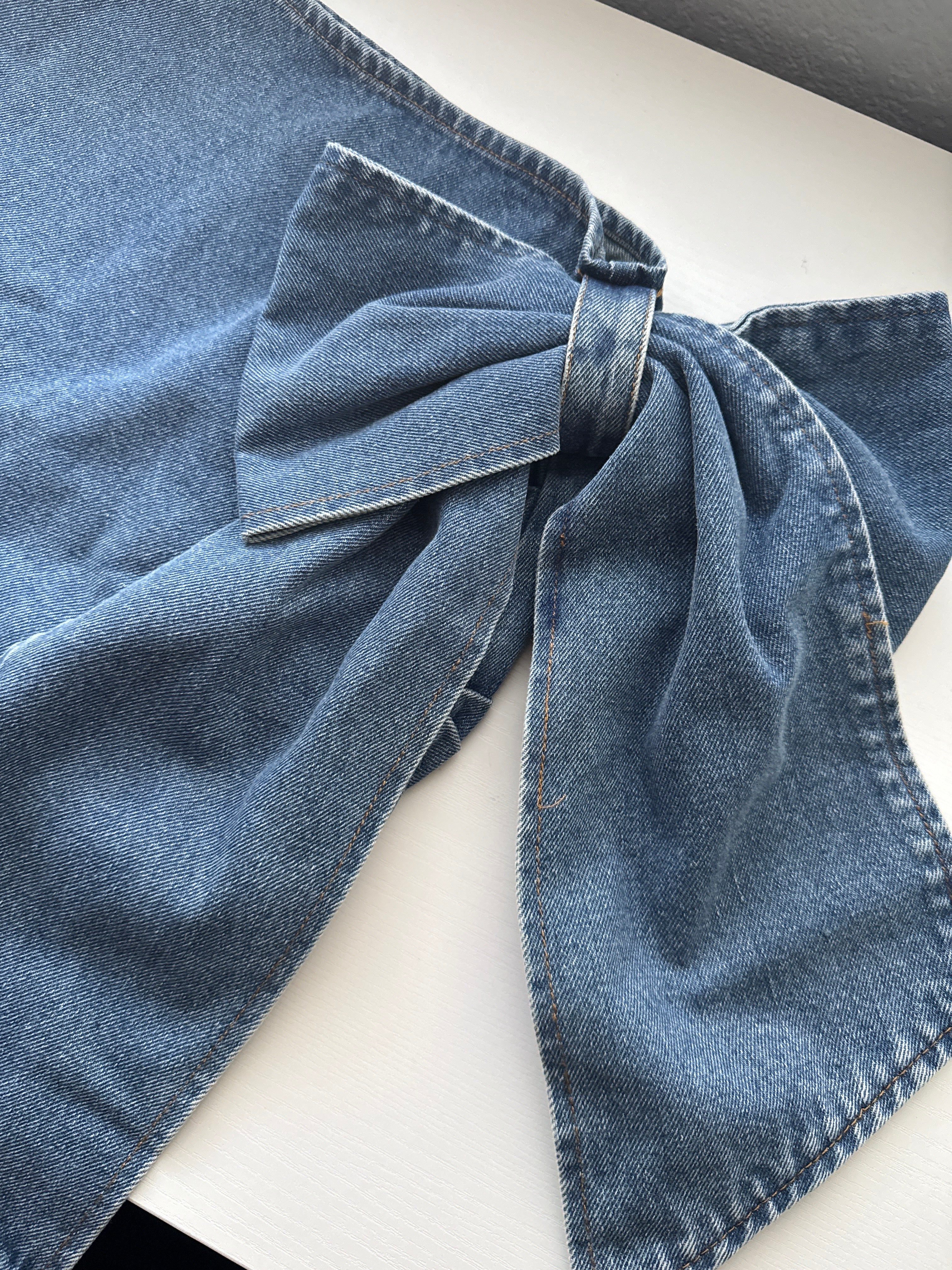 Denim Bow Skirt